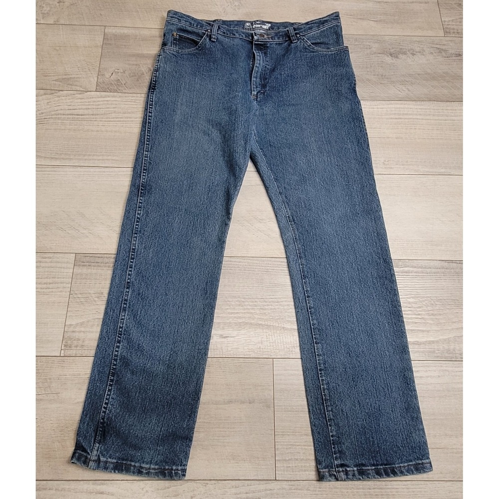👖Wrangler Jeans Mens 38x34 (40x34) Bootcut Advanced Comfort 1047MACHS Stretch